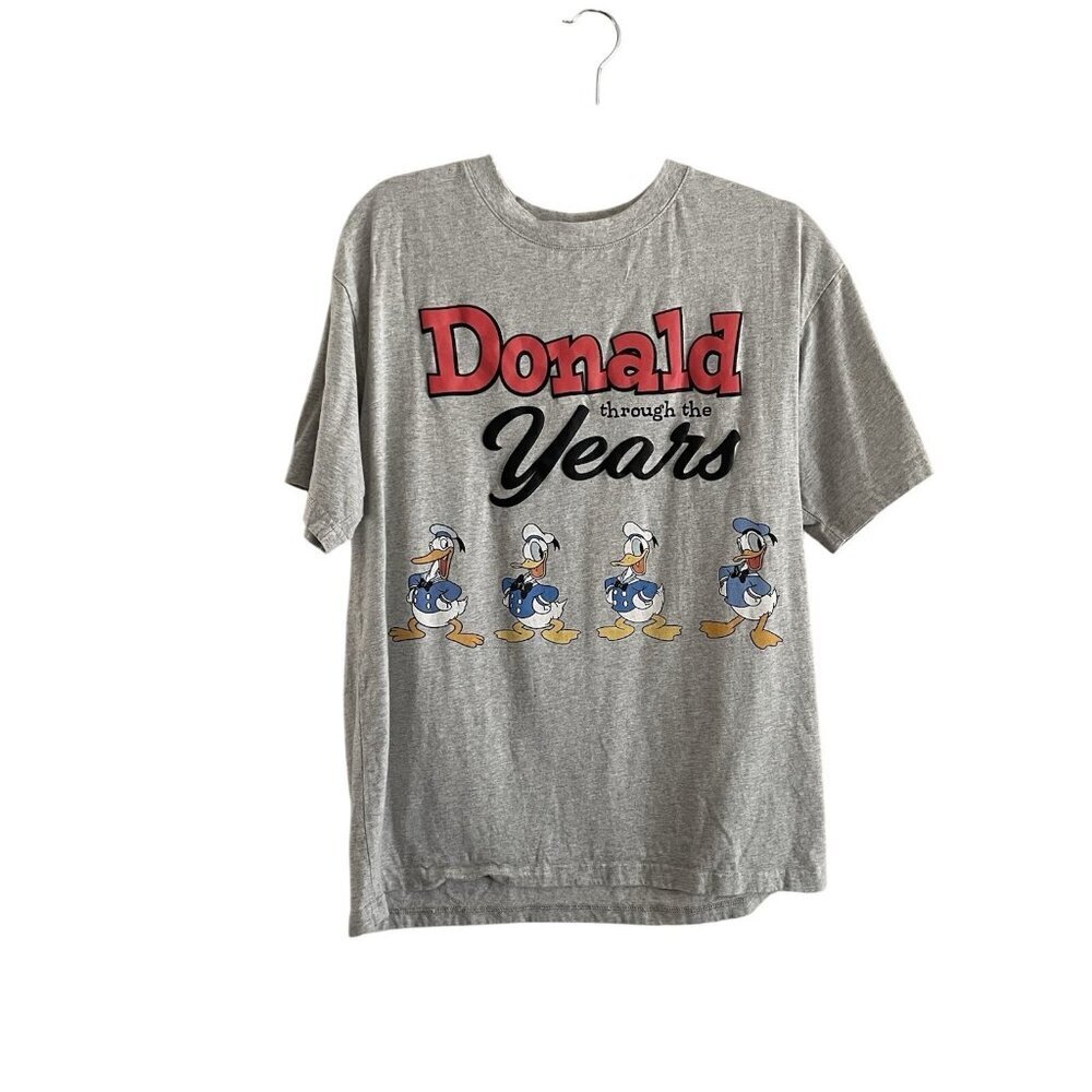 Disney Donald Duck Adult L Heather Gray Donald Through Years Graphic T-Shirt
